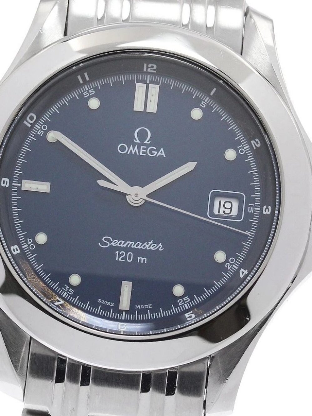 OMEGA Seamaster120 2511.80 Date Navy Dial Quartz Men's Watch_942764